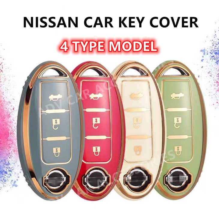 NISSAN Car Key Cover Chrome Reflection TPU Key Fob Case Remote Case