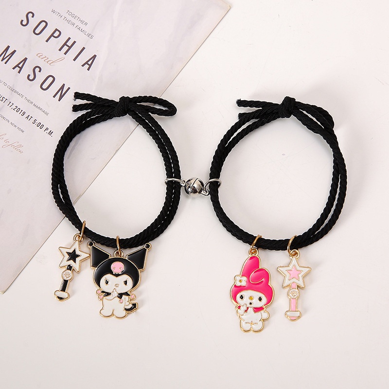 New Sanrio Kuromi My Melody Bracelet Kawaii Anime Melody Kuromi