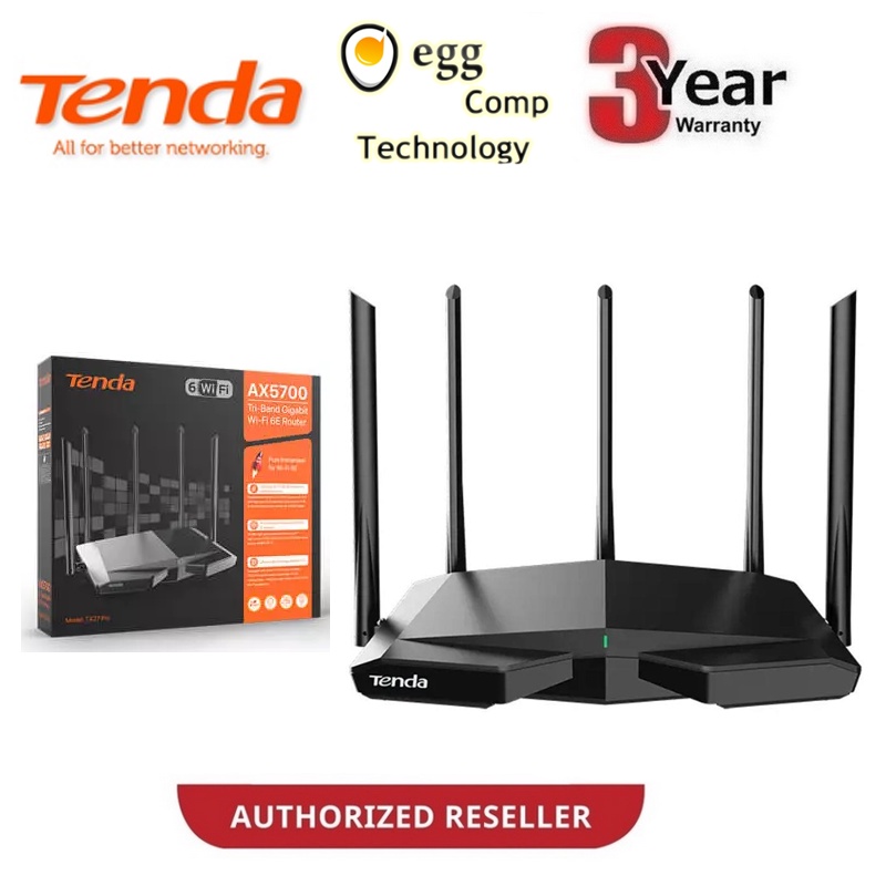 Tenda TX27 Pro AX5700 Tri Band Gigabit Wi Fi 6E Router Shopee Malaysia