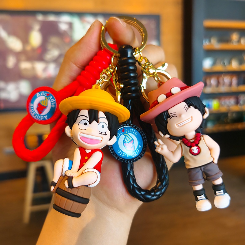 New Style One Piece Key Ring Pendant Key Chain Luffy Ace Cartoon