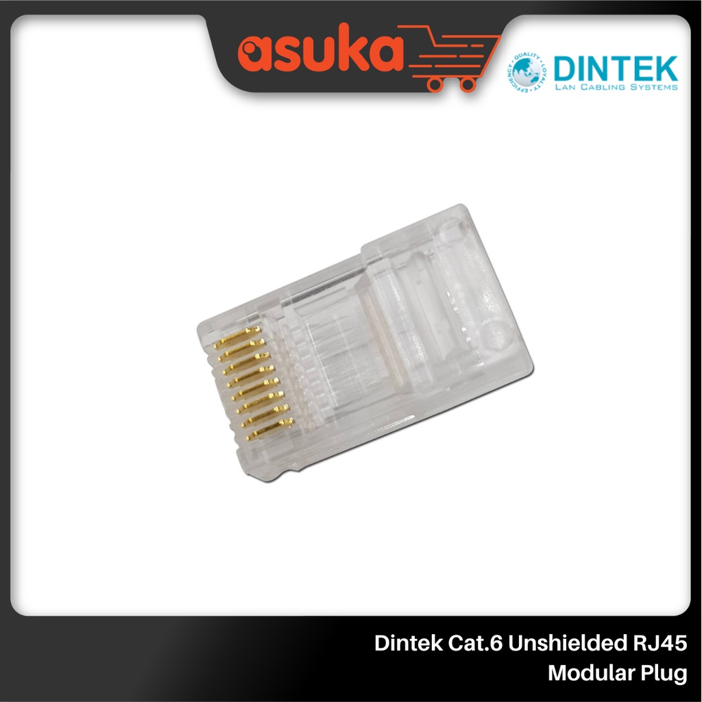 Dintek Cat 6 Unshielded RJ45 Modular Plug 1501 88027 Shopee Malaysia