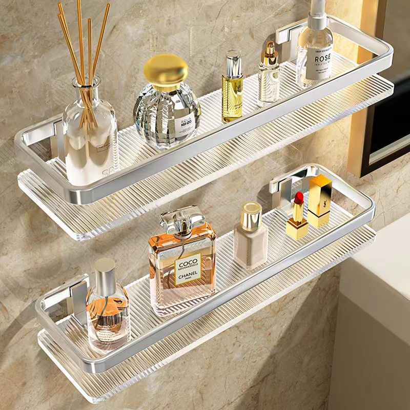 Acrylic Perforation Free Toilet Bathroom Shelf Washstand Wall Mounted