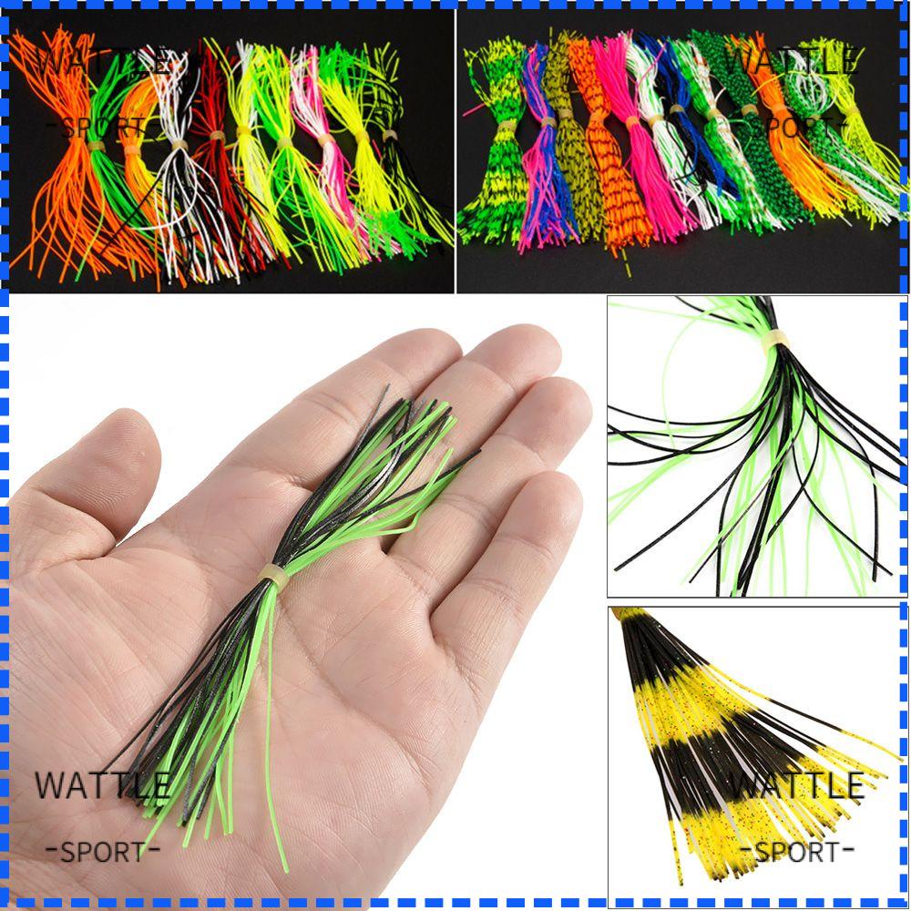 WA SPORT 50 Pcs Silicone Skirts Durable Lifelike Spinner Sinking