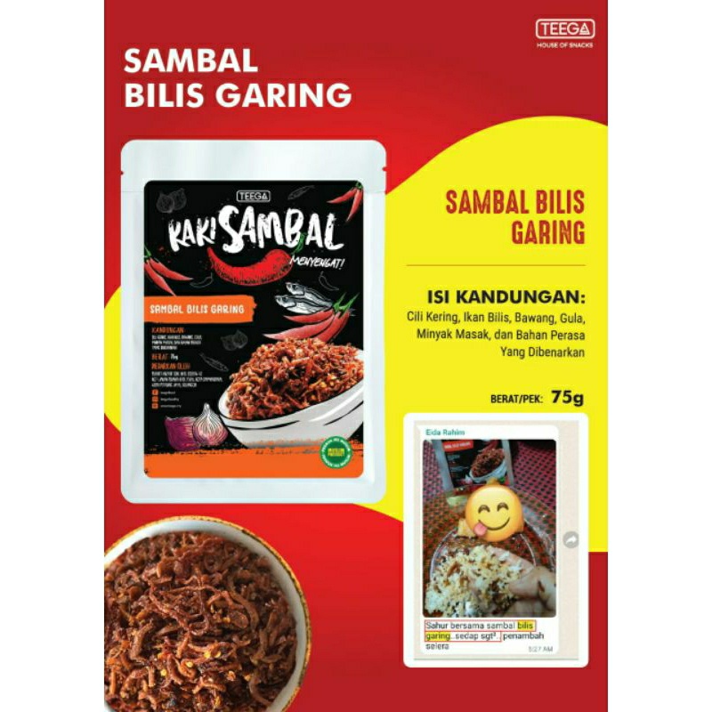 TEEGA Sambal Nyet By Sambal Hitam Lipis Pahang Bilis Garing Dendeng