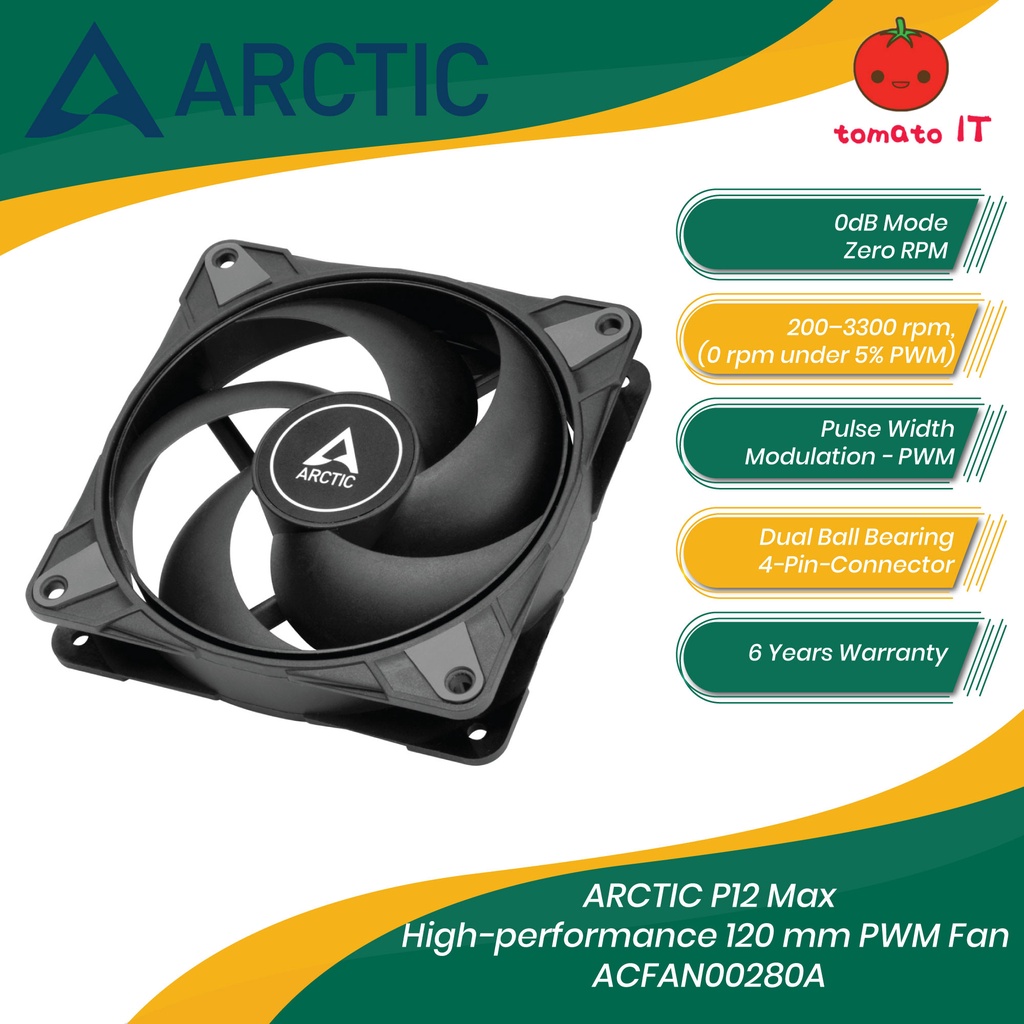 Arctic P Max High Performance Mm Pwm Fan Acfan A Shopee