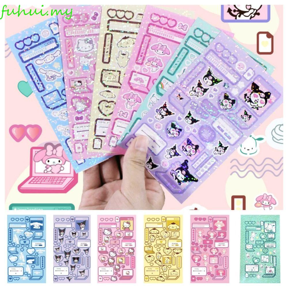 Fuhui Kawaii Kuromi Stickers Gooka Handmade Guka Cinnamoroll Stickers