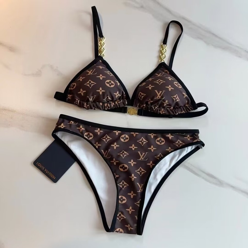 Lv2508 Bikini Sexy Backless Three Point Hot Spring Travel Vacation Swimsuit Shopee Malaysia