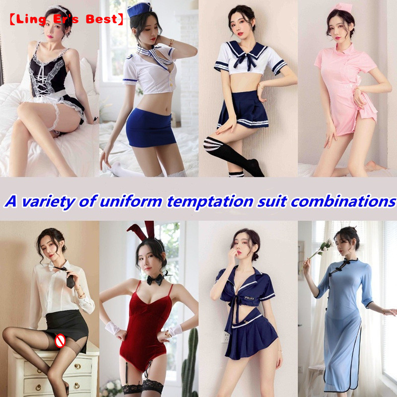 Ling Er S BestSexy Lingerie Uniform Temptation Maid Dress Rabbit Girl