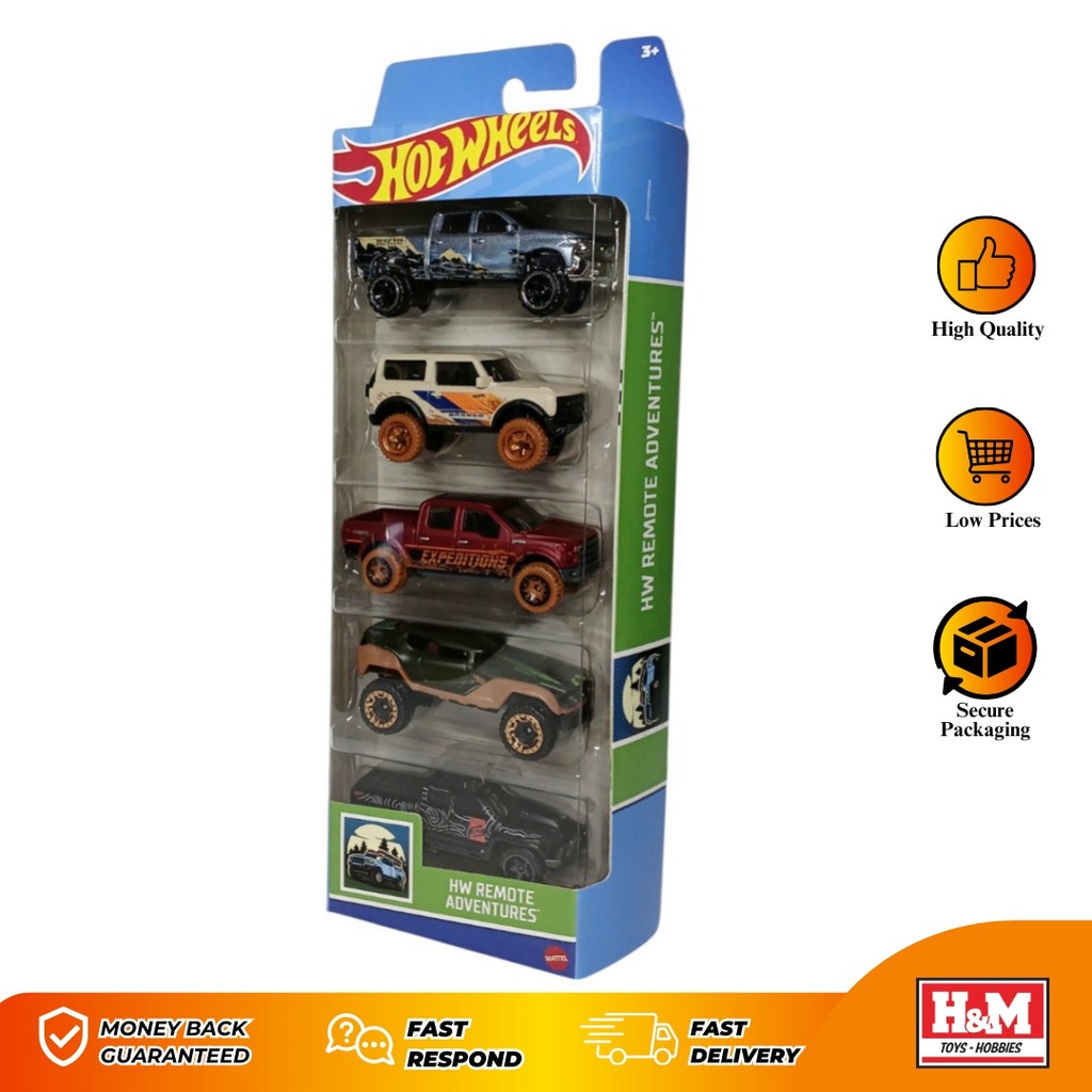 Hot Wheels 5 Pack HW Remote Adventures 1806 97GF Shopee Malaysia