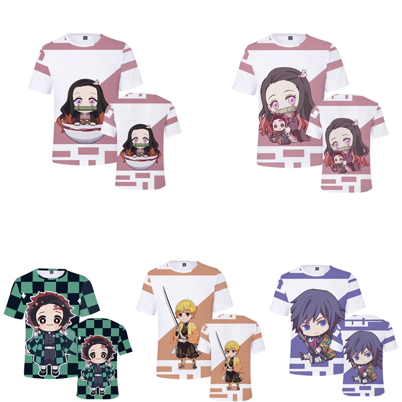 Anime Demon Slayer Kimetsu No Yaiba Tee Tshirts Cosplay Summer Short