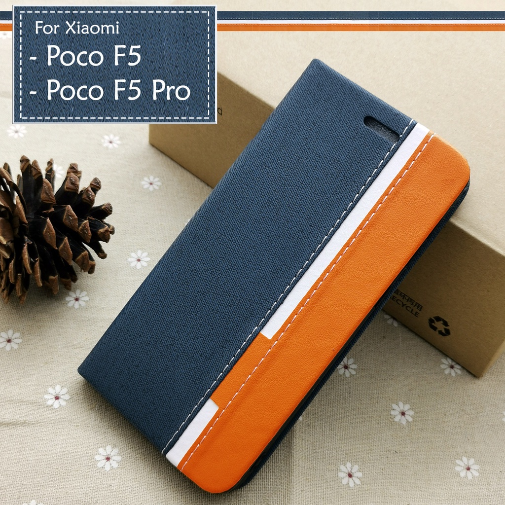 Xiaomi Poco F5 Poco F5 Pro Boundary Luxury Flip Case With Card Slot Bag