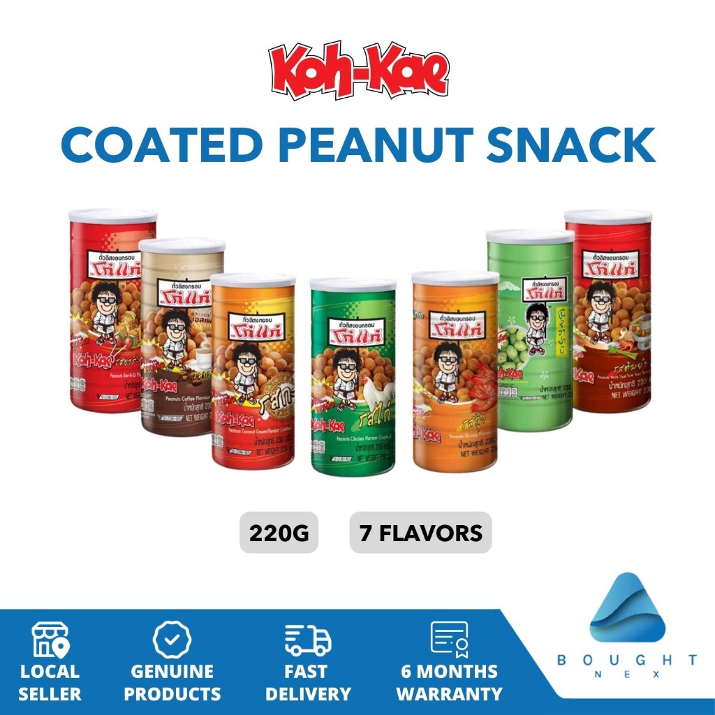 Koh Kae Coated Peanut Nut Snacks Crackers Biscuits Coated Soil Beans