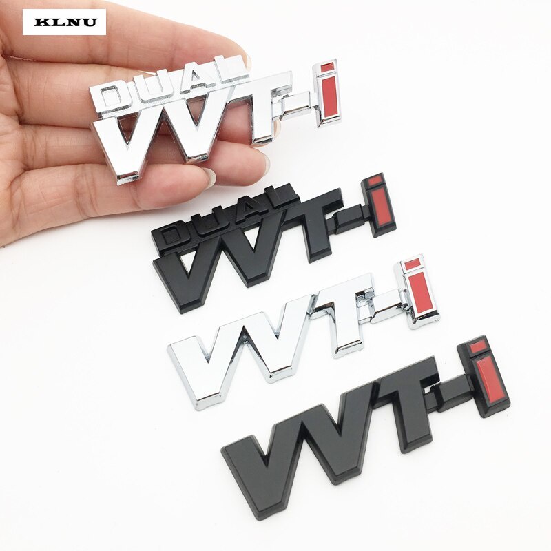 KLNU Car 3D Metal DUAL VVT I VVTi Logo Decal Sticker For TOYOTA Camry