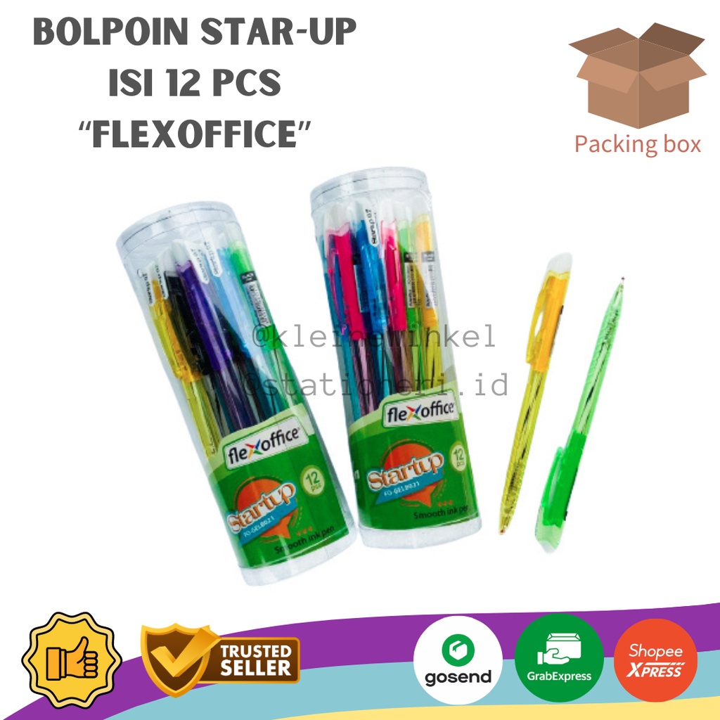 Ballpoint Pen Flexoffice Startup Tube Contents Dozen Shopee Malaysia