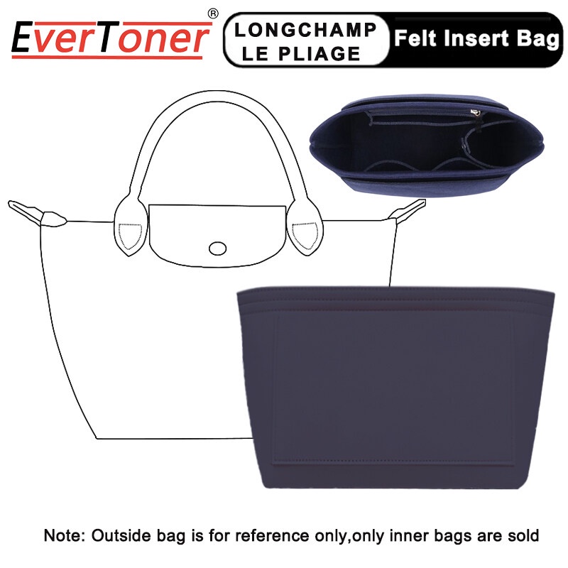 EverToner For Longchamp LE PLIAGE Bag Felt Insert Organiser Bag