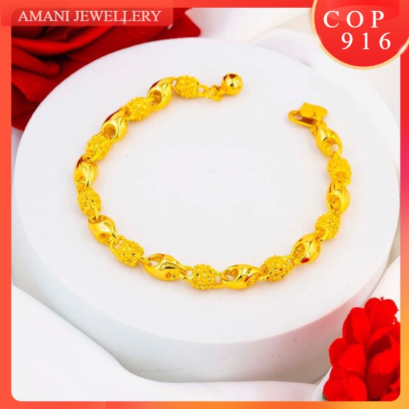 Gelang Tangan Bamboo COP 916 Bracelet Emas Korea Gold Plated 24k Amani