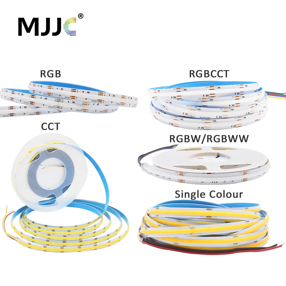 Cob Led Strip V V Rgb Rgbw Rgbcct Flexible Ribbon M Leds