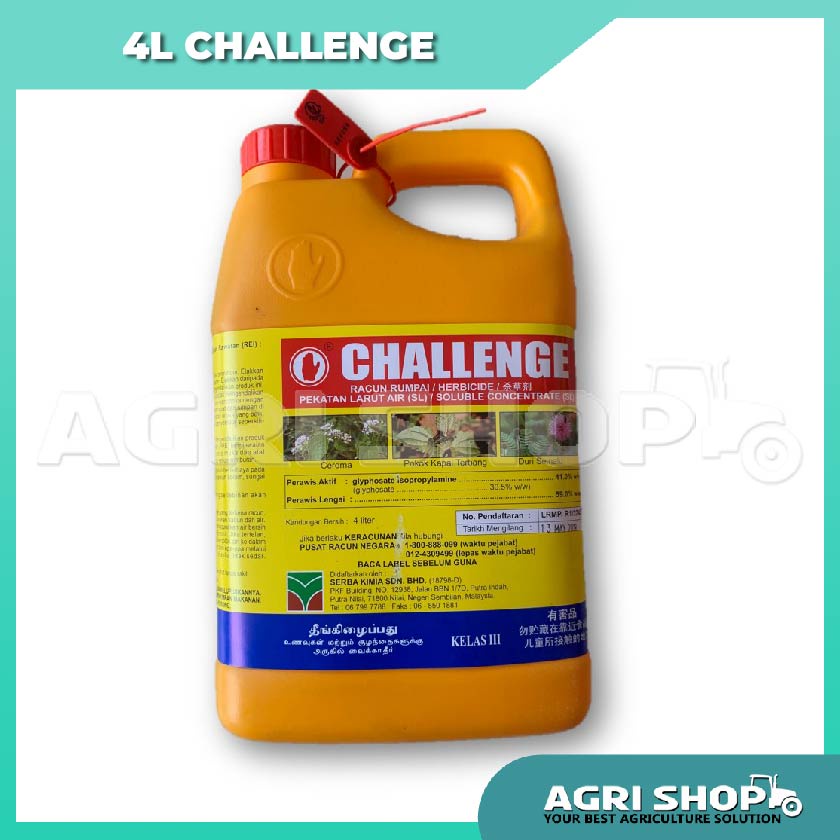 Agrishop L Liter Challenge Glyphosate Herbicide Racun Rumput