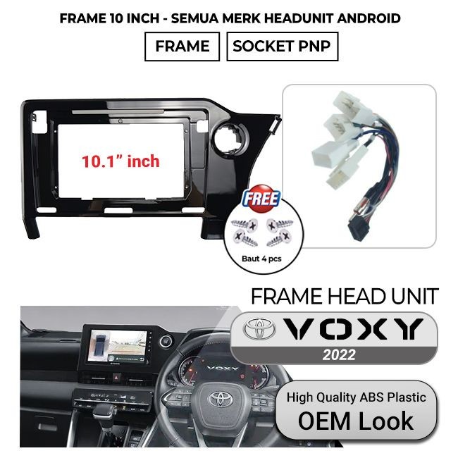 Toyota Voxy NOAH 2022 Android Head Unit Frame UP 10 1 Inch OEM