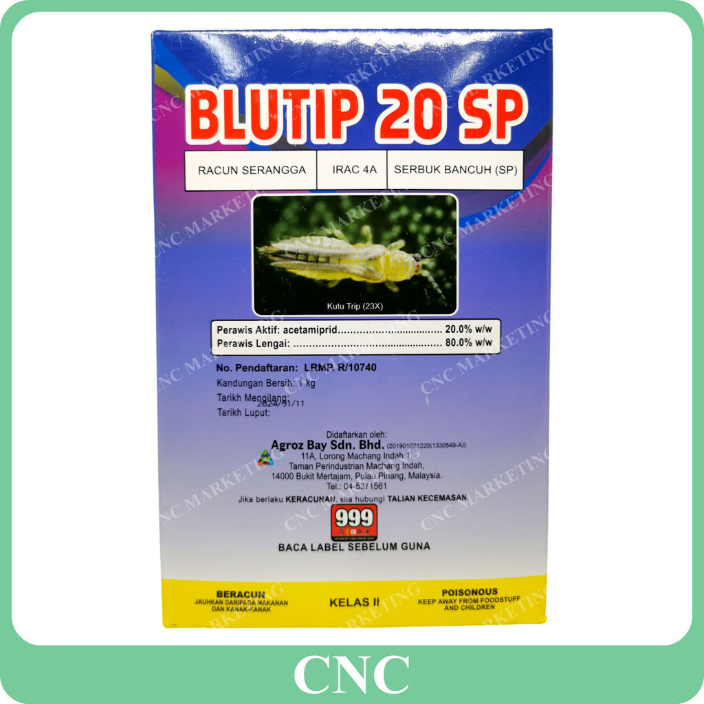 1KG Blutip 20 SP Acetamiprid 20 Insecticide Racun Serangga Lalat Putih