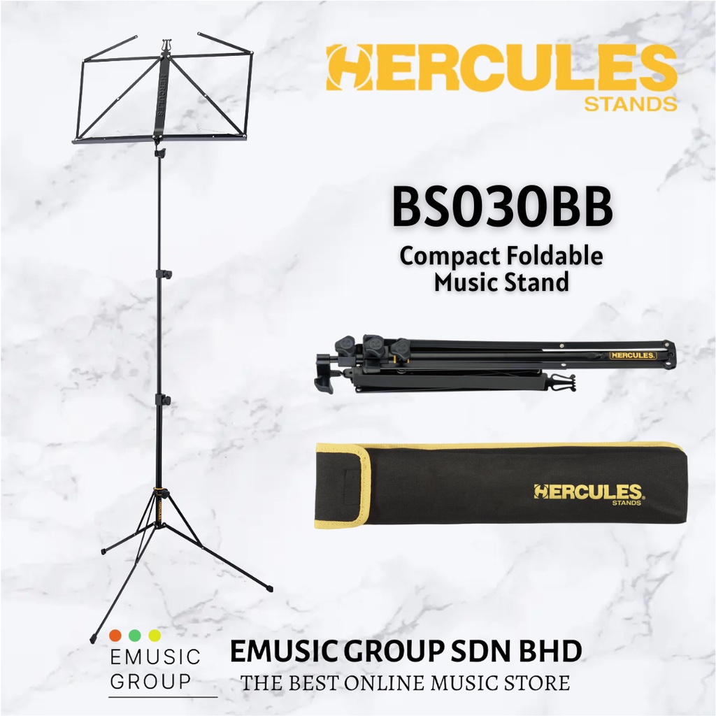 Hercules BS030BB Foldable Compact Music Stand Shopee Malaysia