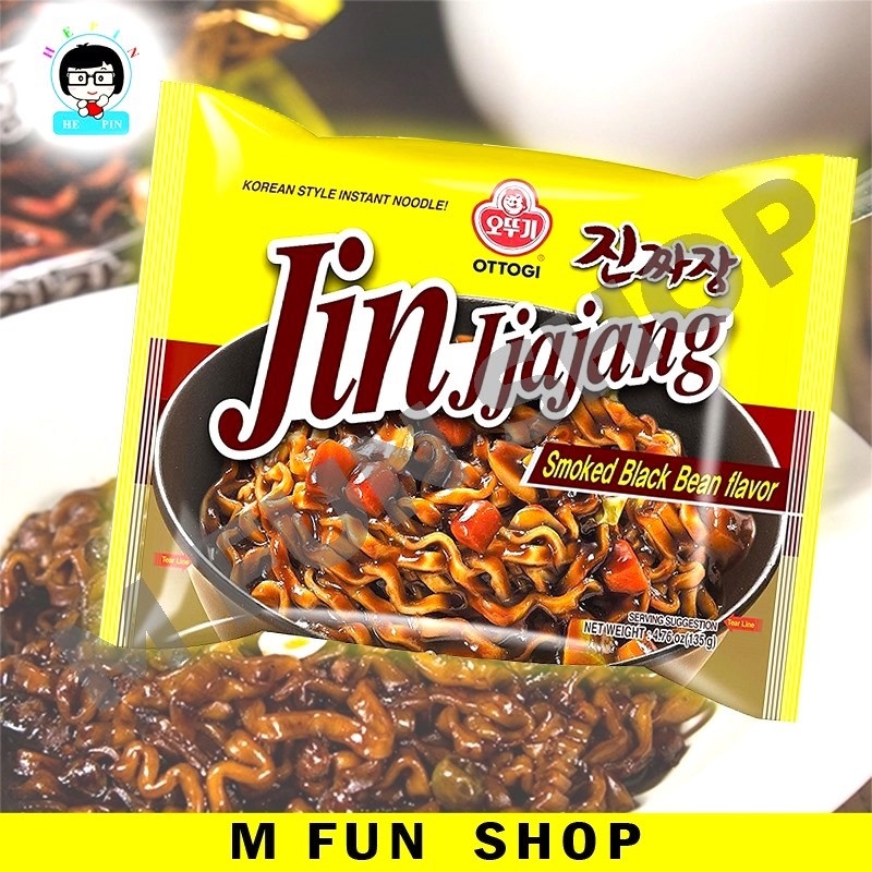 Ready Stock 1 Pc Korea Ottogi Ramen Jin Jiajang Smoked Black Bean