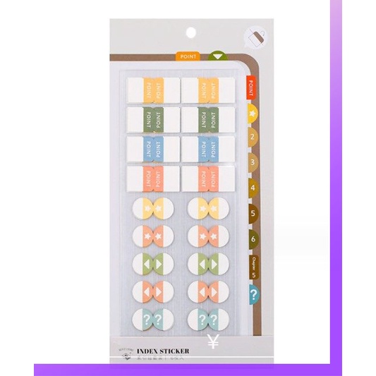 6 Sheets Colored Index Stickers Bookmarks Sticky Tabs For Annotating