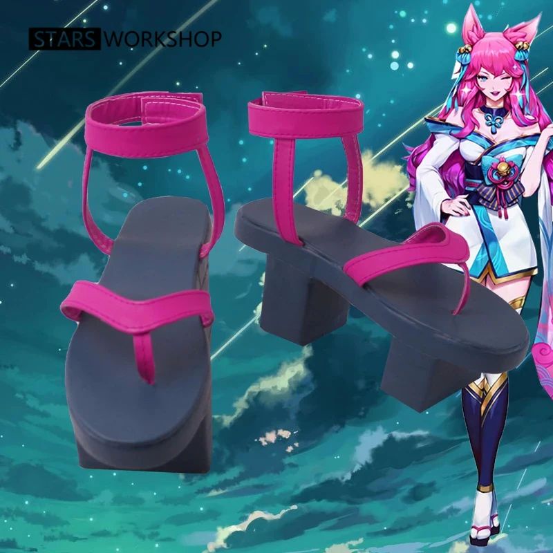 Game Spirit Blossom Ahri Cosplay Costume KDA Ahri Cosplay Tail Wig