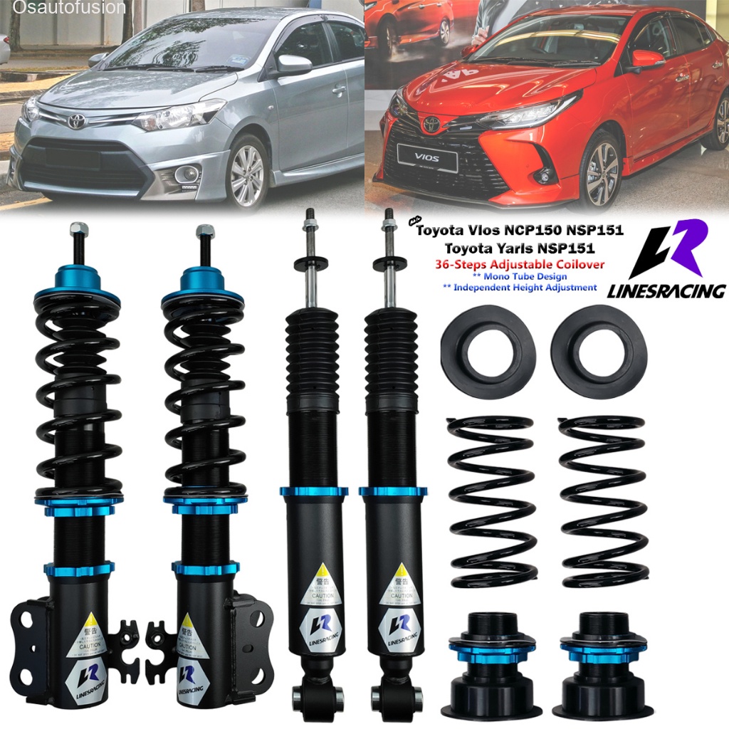 Toyota Vios Ncp Yaris Nsp Adjustable Suspension Coilover Shocks