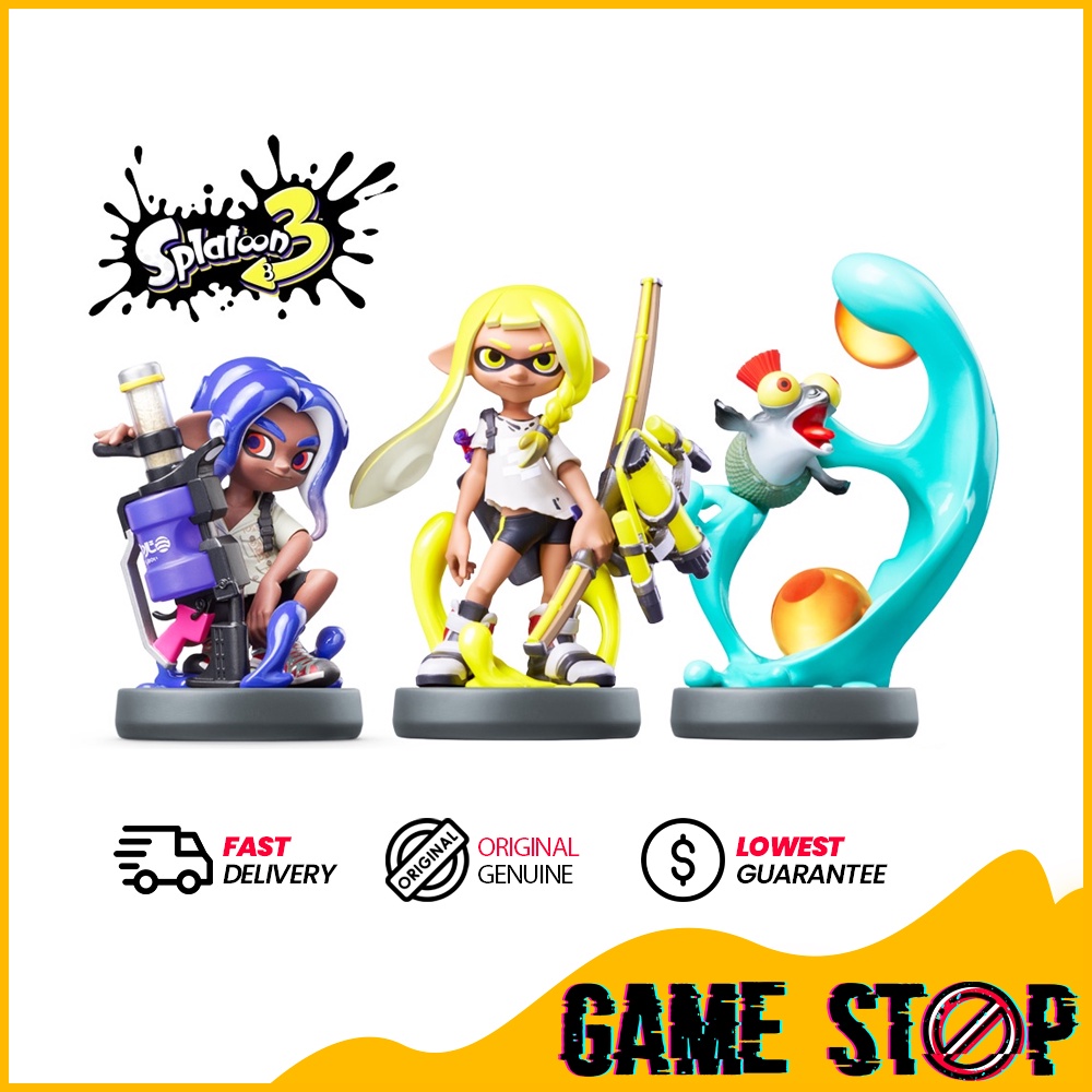 Amiibo Splatoon Series Inkling Yellow Octoling Blue Smallfry Shopee Malaysia