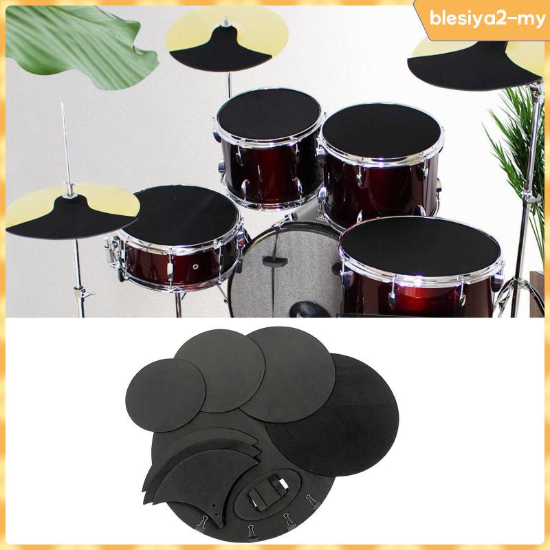 Blesiyaedmy Pieces Drum Mute Pad For Quiet Snare Drum Sound