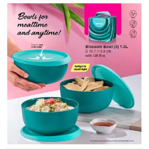 Ready Stock Tupperware Blossom Bowl Pcs Gift Box Shopee Malaysia