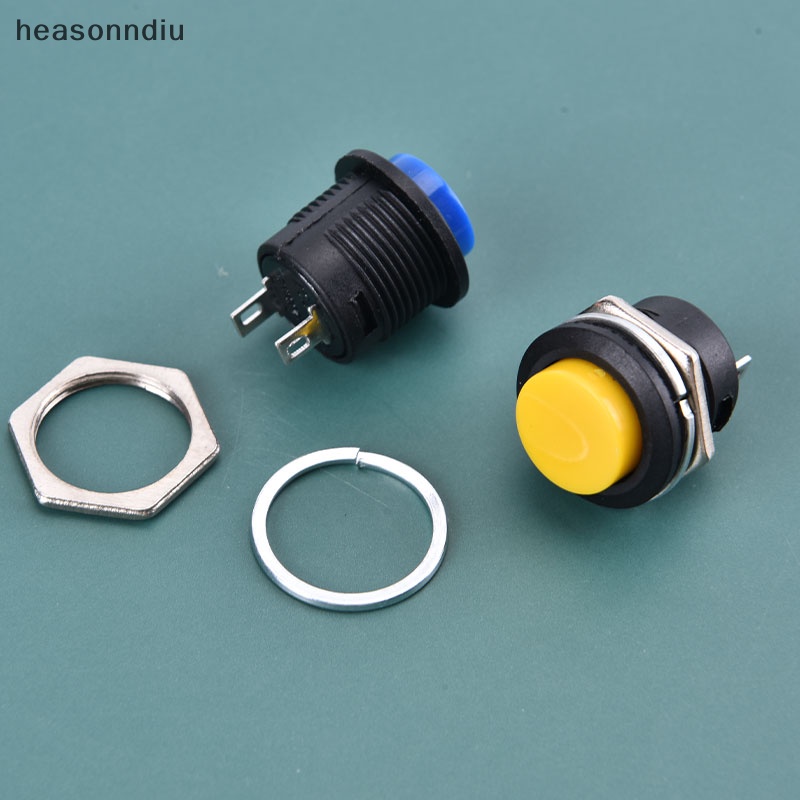 Heasonndiu 16mm 12V 24V Waterproof Car LED Power Push Button Momentary