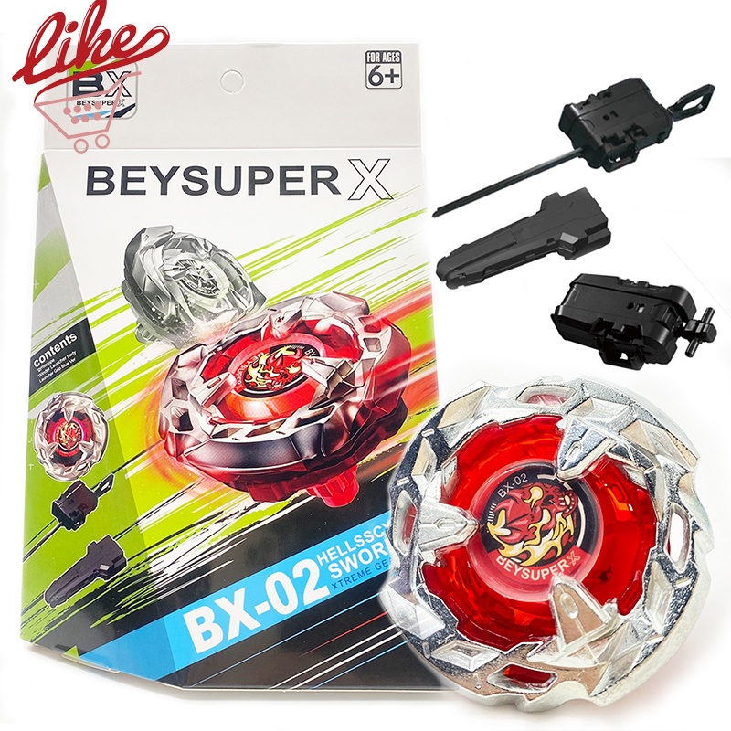 Mq Beyblade X Bx Hells Scythe Beyblade Xtreme With Launcher Grip Set