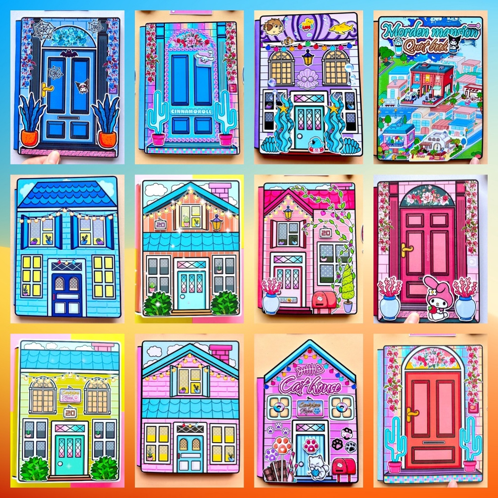 Toca Life World Quiet Book Toca Boca Doll House Paper Doll House Quiet