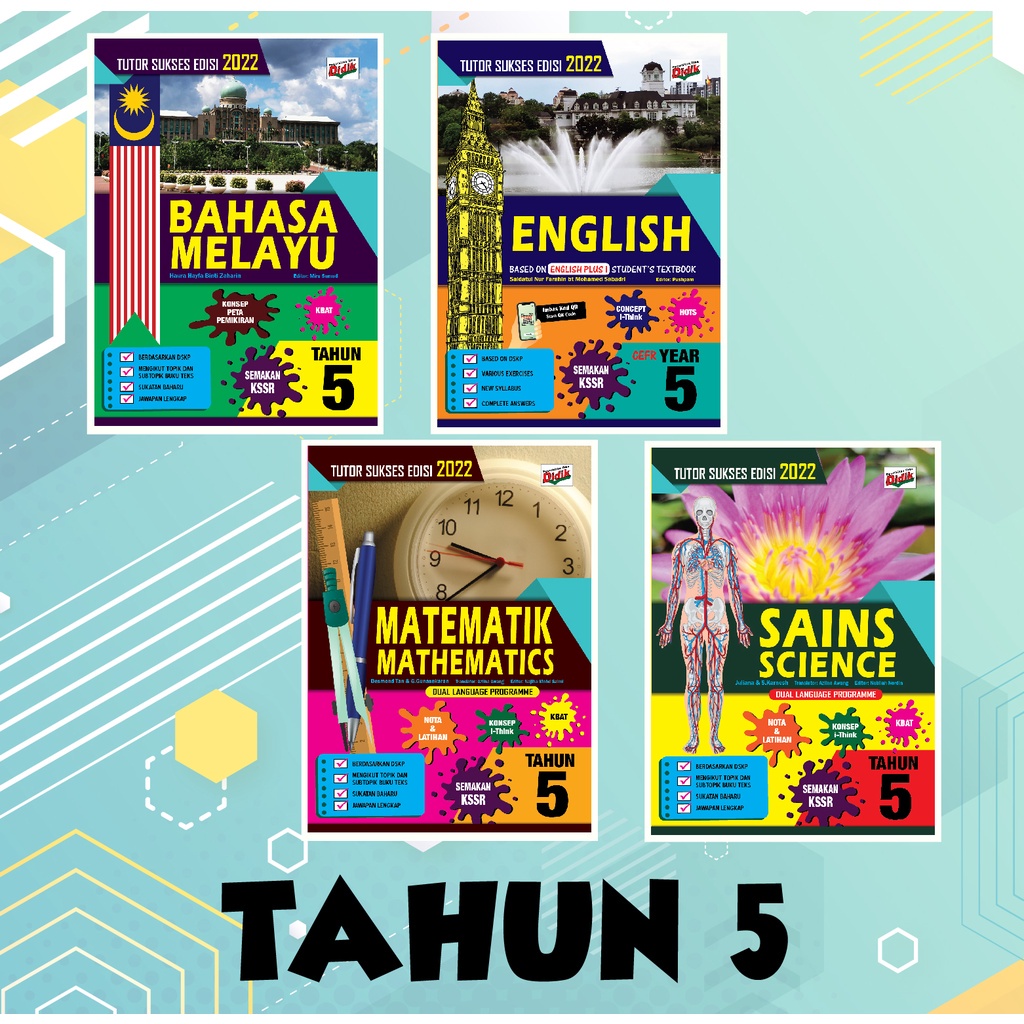 VISION Tutor Sukses Edisi 2022 Tahun 5 SET Dwibahasa Buku Topikal