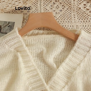 Lovito Casual Plain Flowers Sweater For Women LNA42111 Lovito Sweater