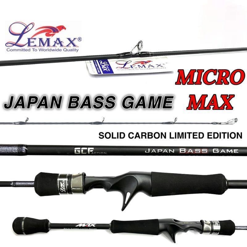 Lemax Micro Max Japan Bass Game Solid Carbon Baitcasting Rod Free Gift