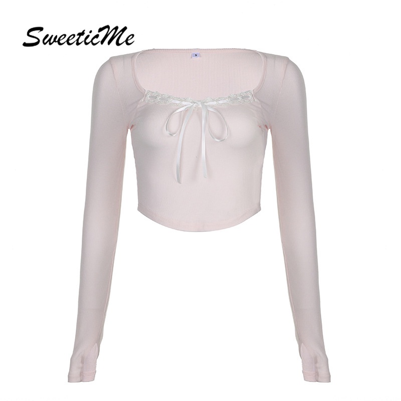 SweeticMe Women S 2023 New Fashion Low Cut Sweet Slim Fit Bowknot Long