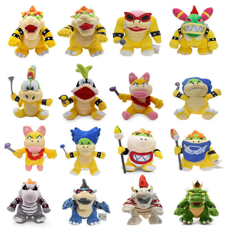 Mario Plush Toys Fury Mario Bowser Koopa JR Ludwig Roy Morton Wendy