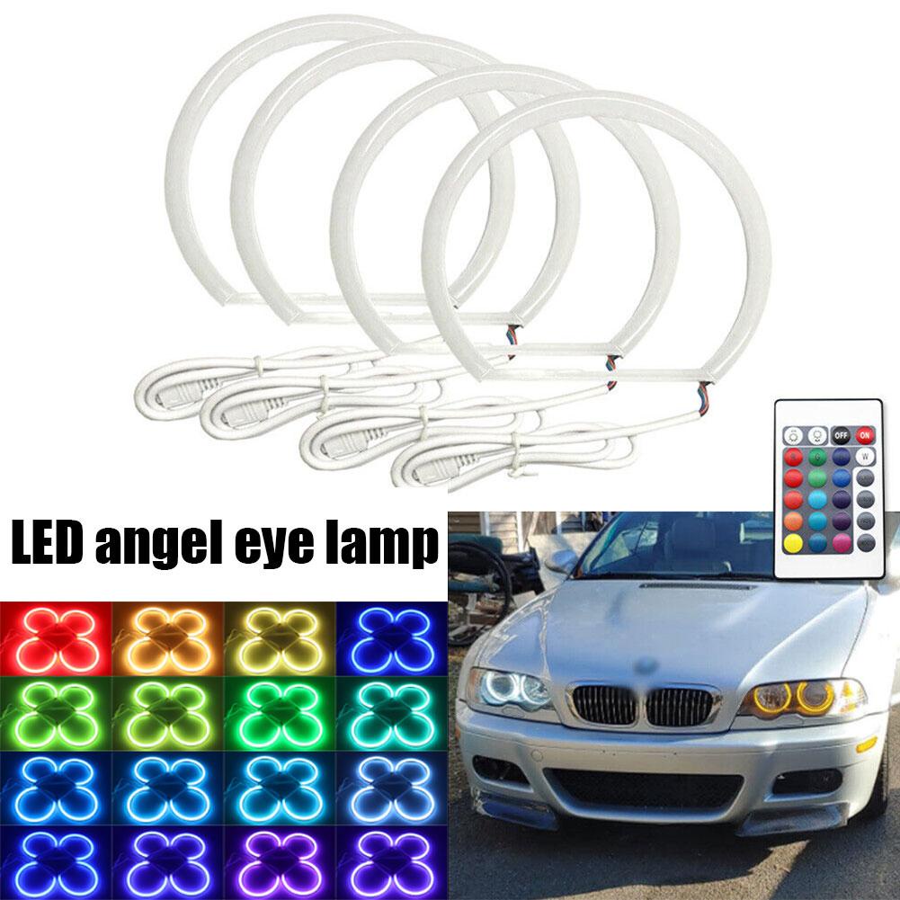 Headlight RGB Cotton LED Angel Eye Halo Rings Kit For BMW E90 E81 E87