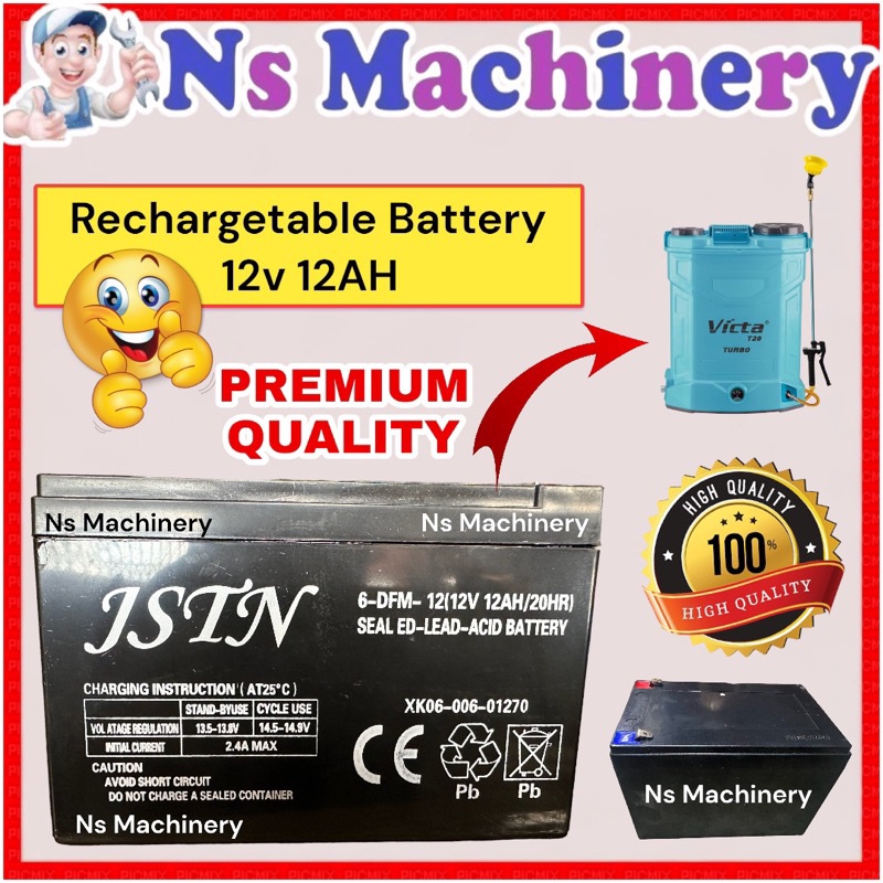 V Ah Sealed Lead Acid Battery Portable Bateri Pam V Ah