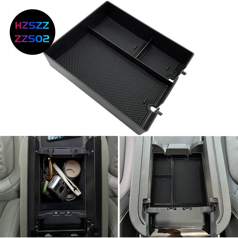 Center Console Organizer Armrest Storage Box For Rivian R1T R1S 2022