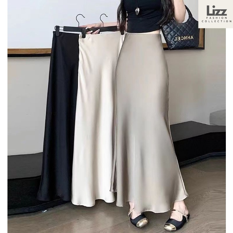 Lizz High Waist Skirt Women Casual Plain Pleated Asymmetrical Women