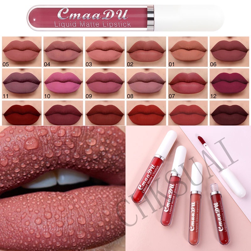 Sexy Red Matte Velvet Lip Tint Nude Liquid Lipsticks Waterproof Long