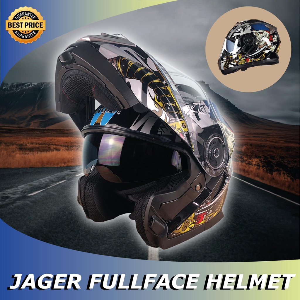 Jager Helmet Motorcycle Motor Topi Keledar Helmet Motorcycle Motor