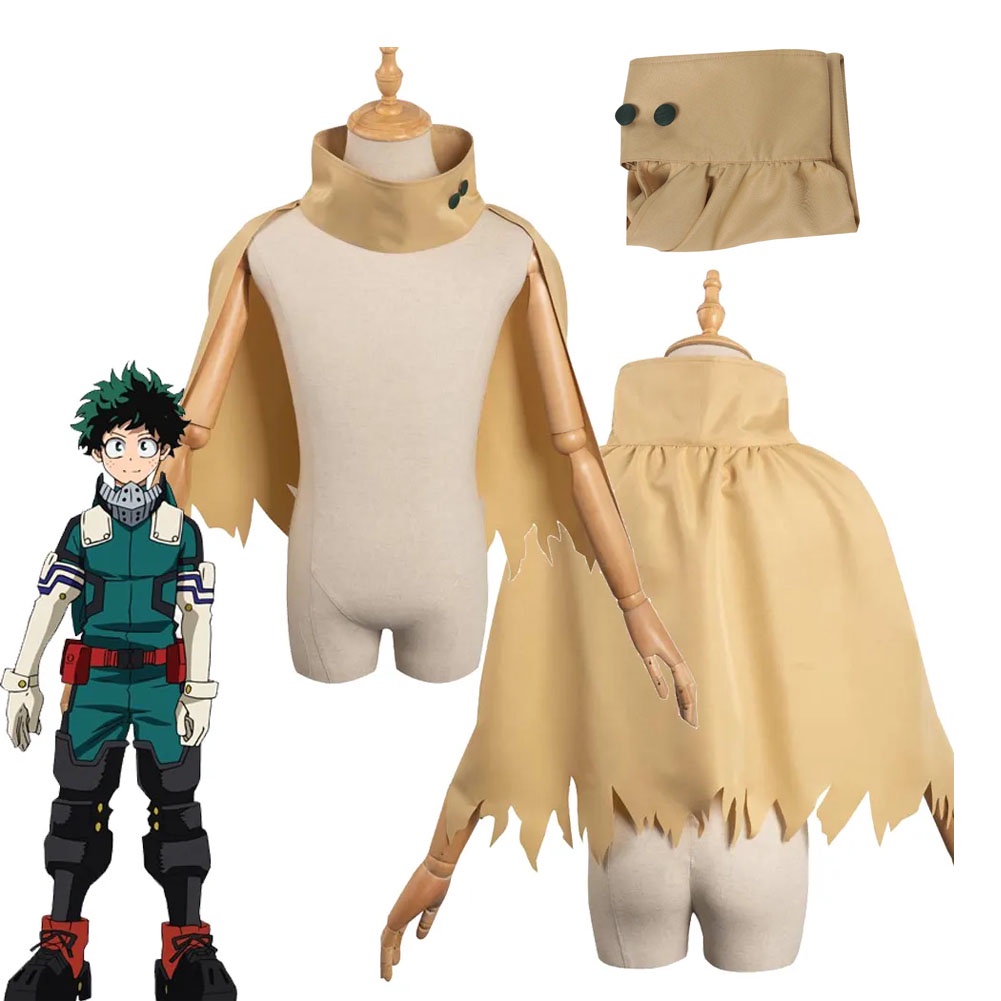 My Hero Academia Midoriya Izuku Cosplay Costume Cloak Cape Outfits