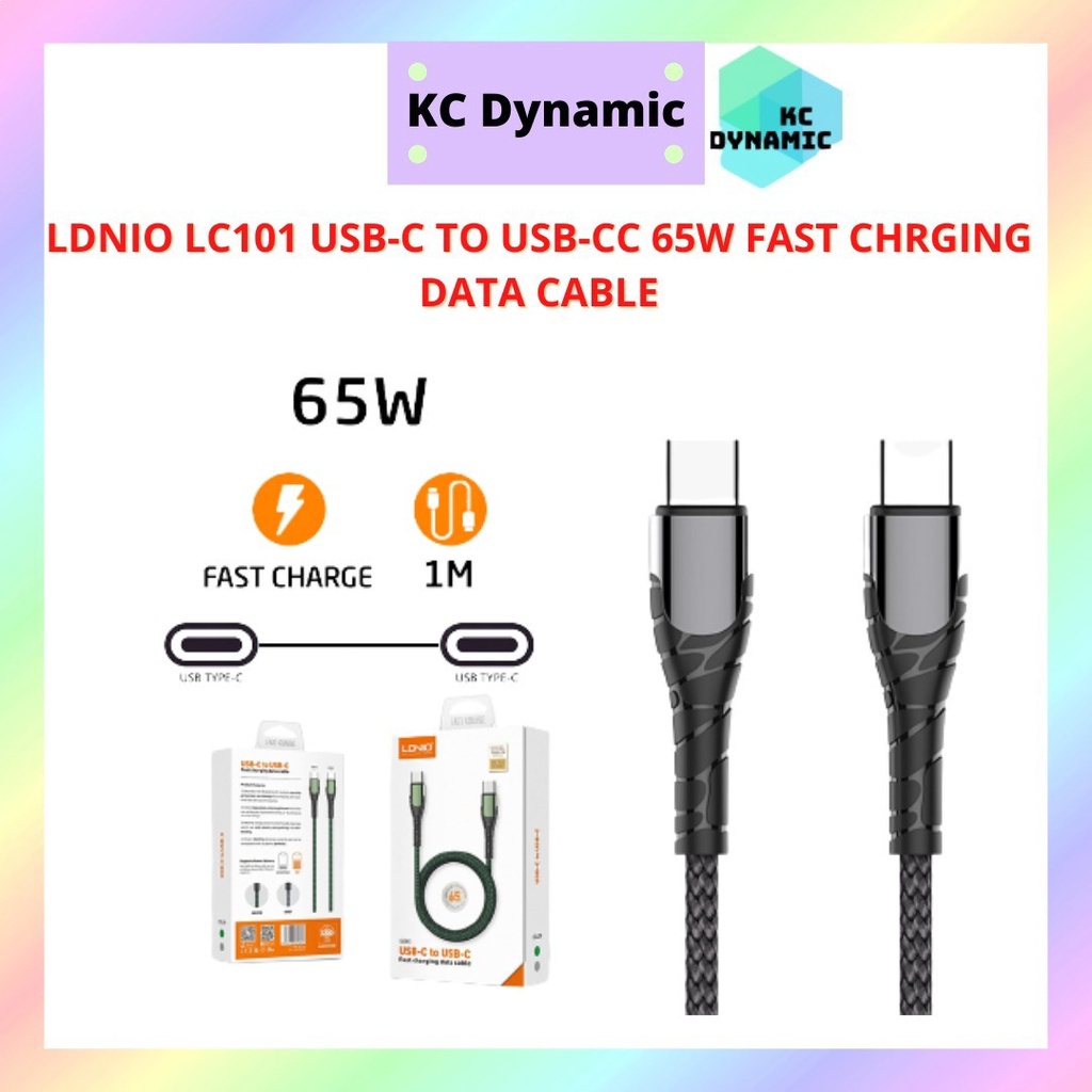 Ldnio Lc Pd W Usb C To Usb C Fast Charging Data Cable Shopee