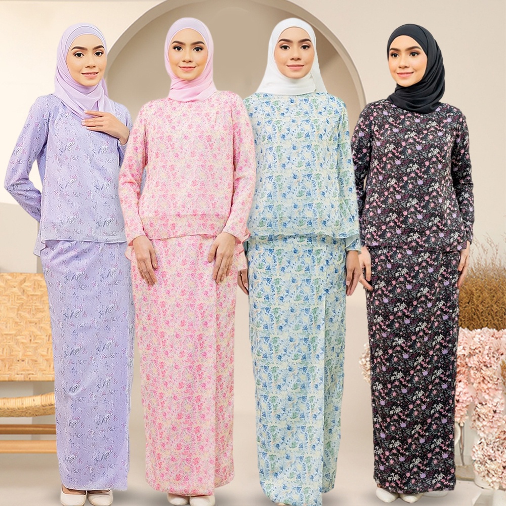 Baju Raya 2024 Kedah BAJU KURUNG KEDAH SULAM FLORAL Kurung Sulam Floral