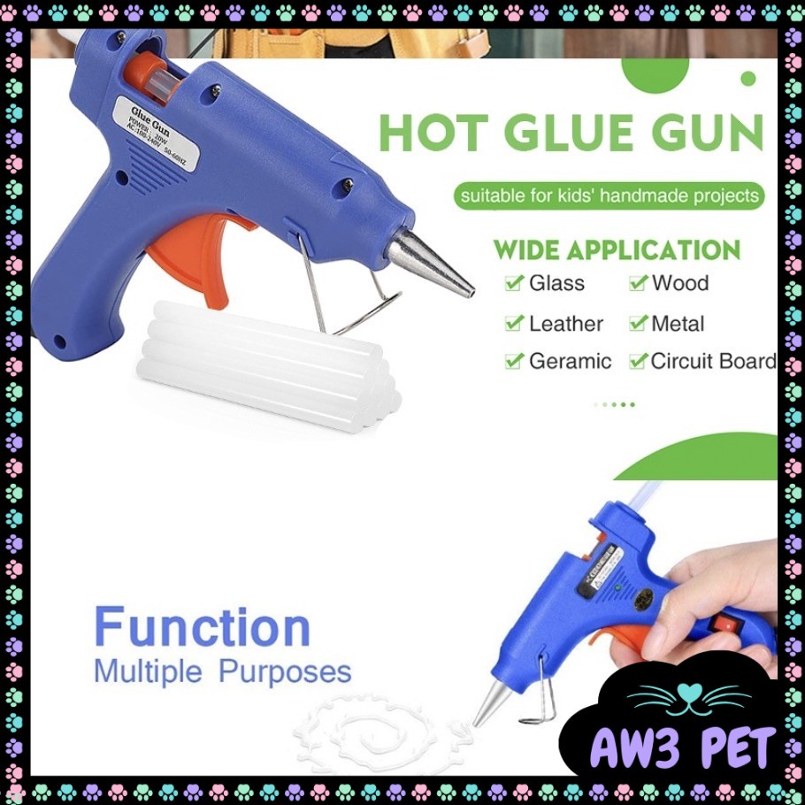 Hot Glue Gun Pistol Gam 20W Electric Hot Melt Glue Gun 5 Pcs Adhesive